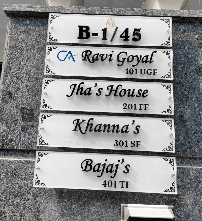 Custom nameplate showcase